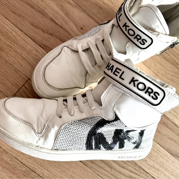 Michael Kors sequined high tops size 5 - Picture 1 of 5